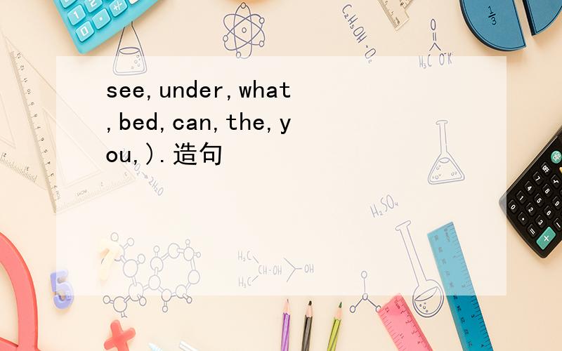 see,under,what,bed,can,the,you,).造句