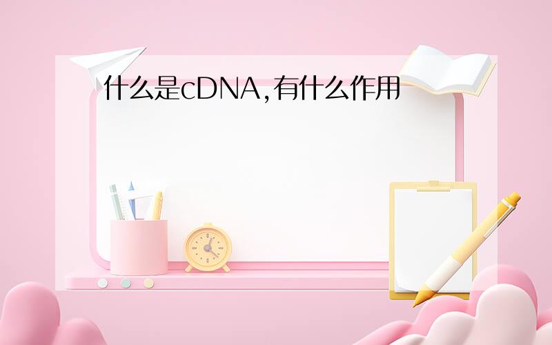 什么是cDNA,有什么作用