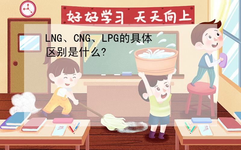 LNG、CNG、LPG的具体区别是什么?