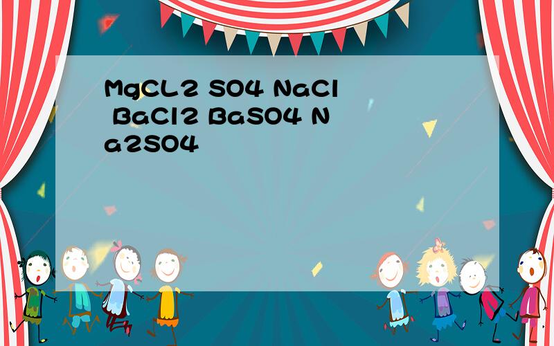 MgCL2 SO4 NaCl BaCl2 BaSO4 Na2SO4